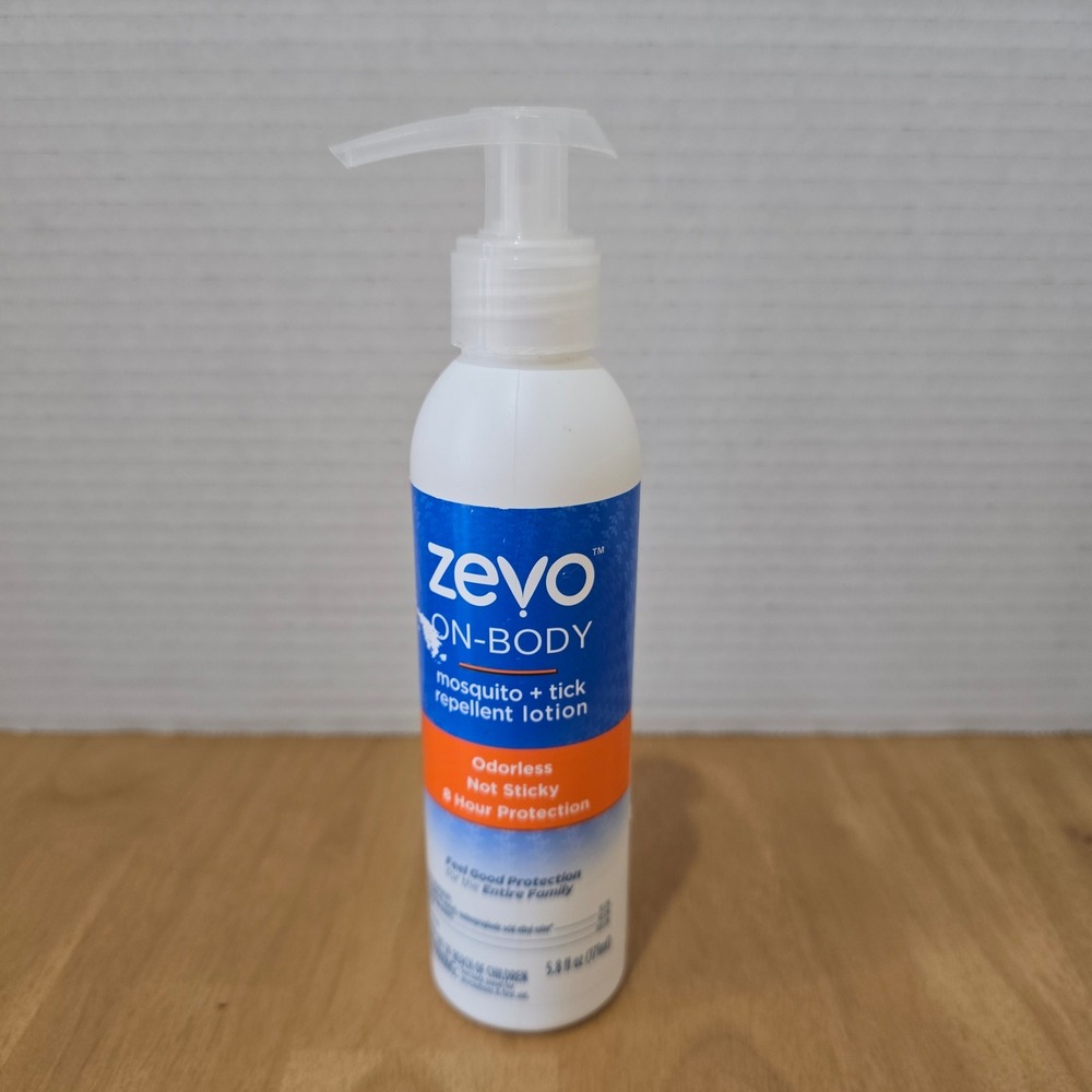 Zevo On-Body Mosquito Tick Repellent Lotion Odorless Not Sticky 5.8 fl oz